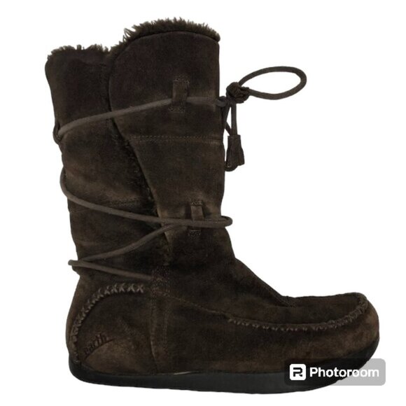 EARTH Leather Boots Women's Size 7B Brown Montage Beaver Kalso Technology - Picture 14 of 14